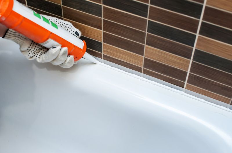 Close-up of Bathtub Sealant